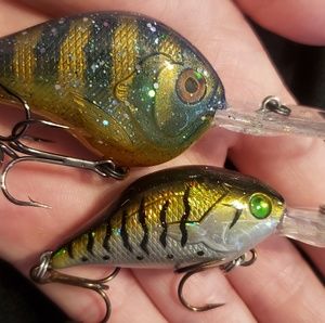 2 Custom Painted DD Crankbaits DynaBite Lures